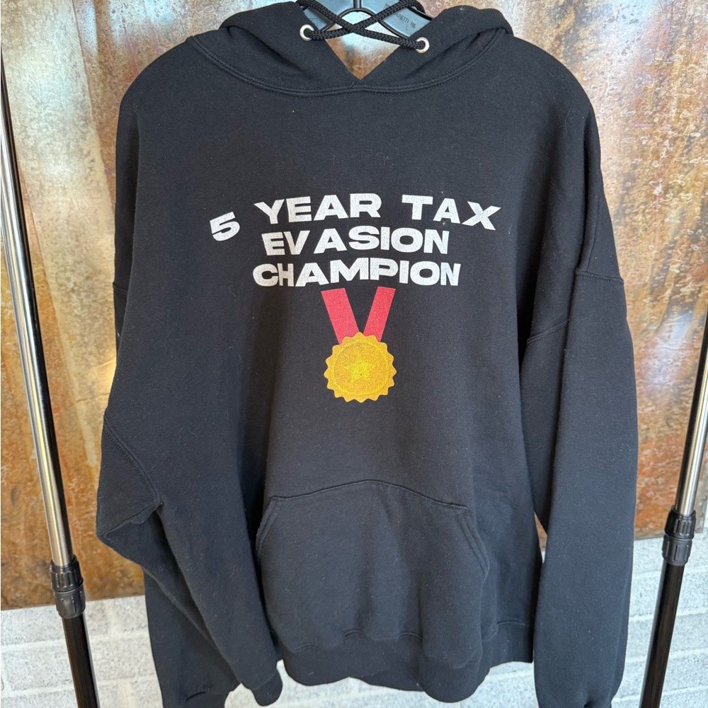 Black Hoodie with Graphic Print
